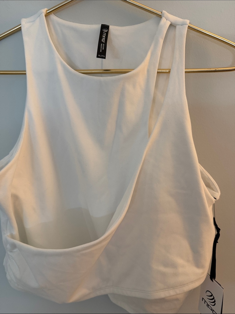 MIA NWT White Draped Tank Camisole